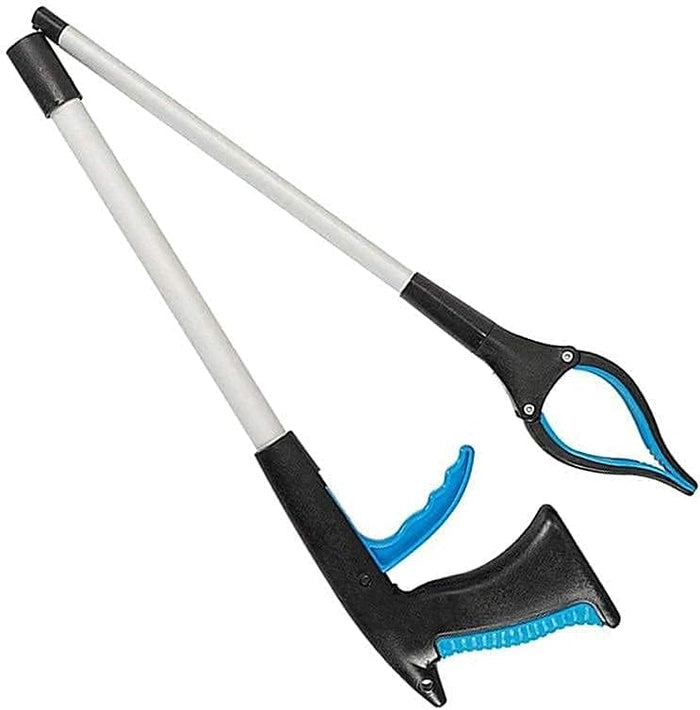 Herqona - 82cm Aluminum Alloy Foldable Trash Grabber Reacher Tool - Black