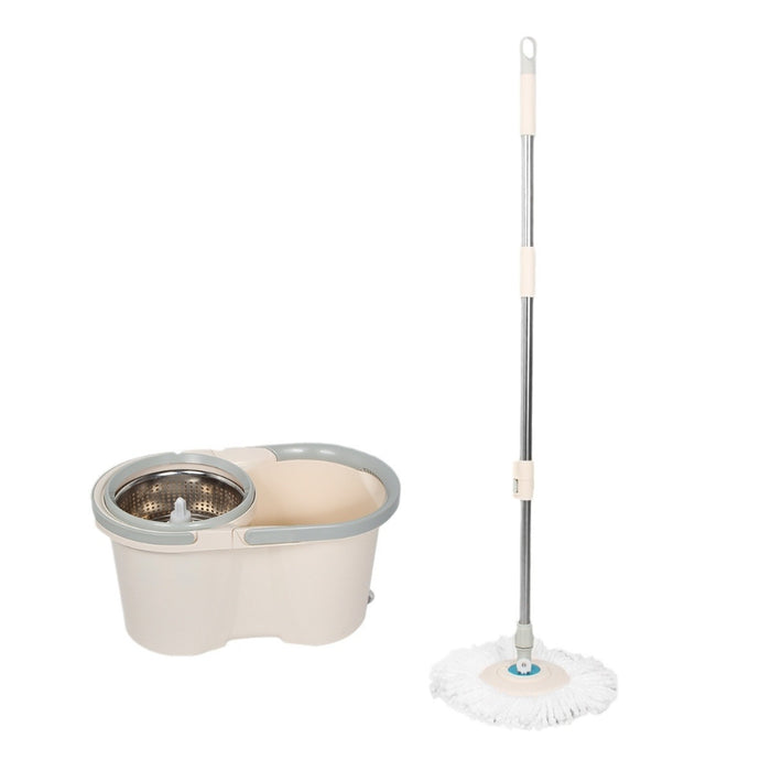 Pract Pack - 360 Stainless steel Spin Dry Mop Bucket with Wringer - Beige