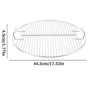 Pruchef - 44.5 cm Round Iron Fire Pit Grate for Outdoor Cooking - Grey