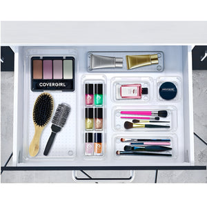 Volamor - 10 Pcs Clear Acrylic Drawer Organizer Trays for Home & Office - Transparent