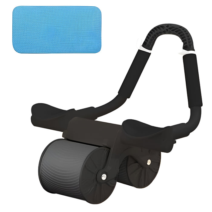 VolaFit - 2 in 1 Dual Wheel Ab Roller with U Handle & Elbow Support – Black