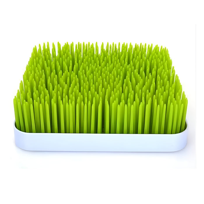 Pruchef - 23.4 cm Plastic Grass Style Baby Bottle Drying Rack with Tray - Green