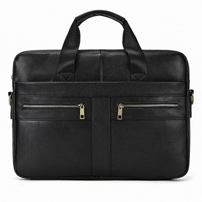 Volamor - Leather Messenger Laptop Bag for Men's 39x7x28cm - Black