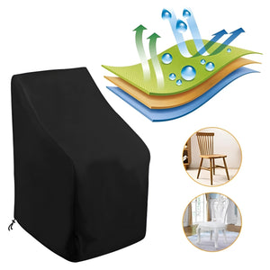 Herqona - 68x68x120cm Waterproof Oxford Recliner & Patio Chair Cover – Black
