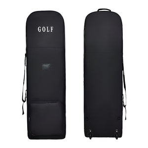 TugoPlay - 130 cm Nylon Golf Travel Bag with Wheels, Foldable Design - Black