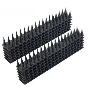 WigWagga - 12 Pcs Anti Bird Plastic Spikes for Railings & Roofs - Black