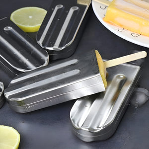 Pruchef - 6Pcs Reusable & Leakproof Stainless Steel Popsicle Mold Set – Silver