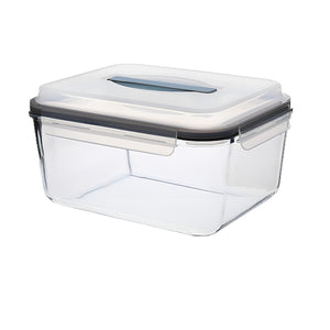 PRUCHEF - 16cm Glass Food Storage Container with Flip Lid for Multipurpose - Clear