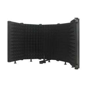 GAJTOYS - Portable Microphone Soundproof Cover with Folding Panels - Black