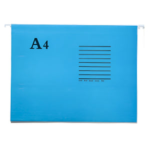 NERDY ADMIN - 25 Pcs A4 Hanging File Folders & Organizer For Office & School Use - Blue