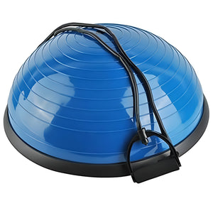 VolaFit - 58 cm Balance Trainer Ball with Detachable Resistance Bands - Blue