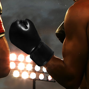VolaFit -  1 Pair PU Boxing Punching Gloves for Men & Women - Black