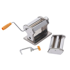 Pruchef - 15cm Stainless Steel Manual Pasta Maker with 9 Thickness Settings - Silver