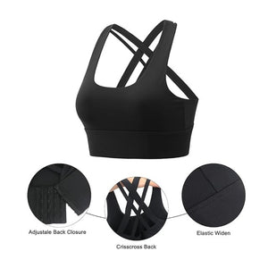 Volamor - Women's Fitness Sports Bra With Cross Straps For Yoga & Workouts