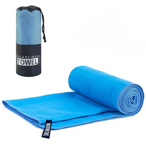 Herqona - 152cm Quick Dry Microfiber Fitness Towel with Carry Bag for Gym & Swimming