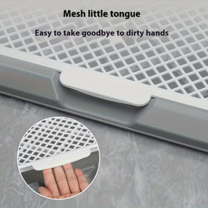 WigWagga - Dog Toilet Tray With Removable Mesh & Grid 66cm - Grey