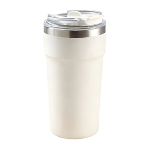 PRUCHEF - 500 ml Stainless Steel Vacuum Insulated Tumbler with Lid - Cream