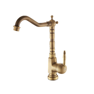 Herqona - 360° Rotatable Antique Tap with Hot & Cold Water Control - Copper