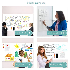 Nerdy Admin - 62x91cm Magnetic Dry Erase Board Paper for Wall - White