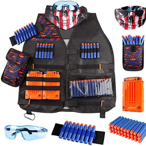 TugoPlay - Kids Tactical Vest Kit for Nerf Guns N-Strike Elite Series