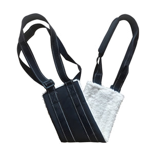 WigWagga - Oxford & Fleece Dog Lift Support Harness  with Reflective Strips - Black