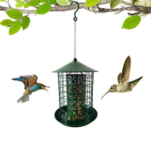 WigWagga - 19.5 cm Hanging Wild Bird Seed Feeder for Garden Yard - Green