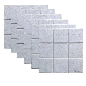 NERDY ADMIN - 6 Pcs Grey Felt Bulletin Board Tile Set with Adhesive - Grey
