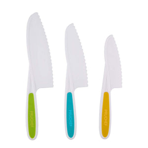 Pruchef - Set of 3 Kids Safe Cooking Knives Set - Multicolor