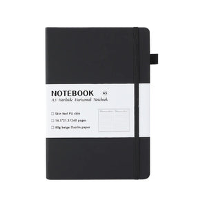 Nerdy Admin - A5 PU Leather Classic Notebook with 240 Lined Pages - Black