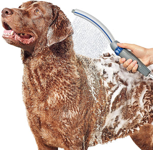 WigWagga - 33cm Pet Wand Pro Dog Shower with 8 Foot Flexible Hose - Grey