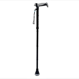 VOLAFIT - Adjustable Aluminum Walking Cane with Gel Grip for Seniors & Adults - Black