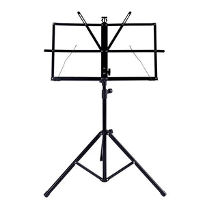 GajToys - 70 to 139cm Adjustable Metal Tube Guitar Music Stand with carry Bag - Black