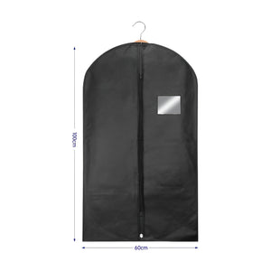 Pract Pack - 16 Pcs Wardrobe  Non-Woven Dustproof Suit Garment Bags - Black