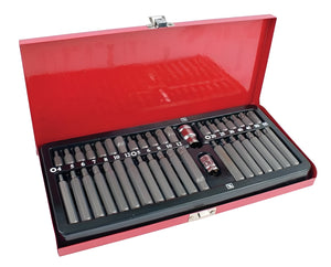 SuaTools - 40 Piece Hex and Spline Bit Set with 1/2" and 3/8" Adaptors