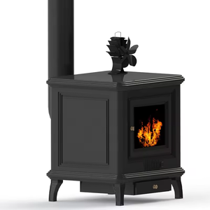 GajToys - Heat Powered Wood Stove Fan Wood Stove Fan - Black