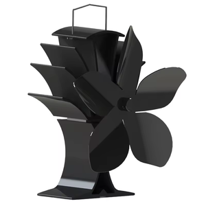 GajToys - Heat Powered Wood Stove Fan Wood Stove Fan - Black