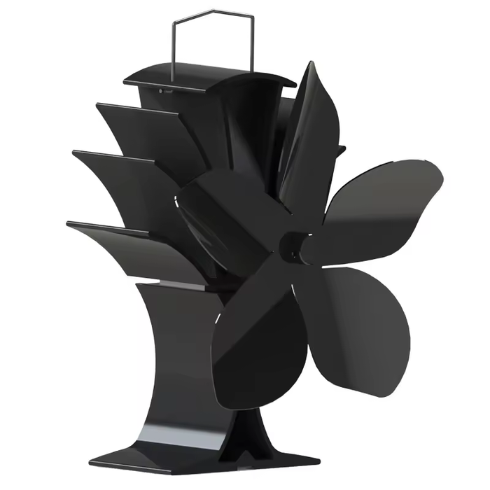 GajToys - Heat Powered Wood Stove Fan Wood Stove Fan - Black