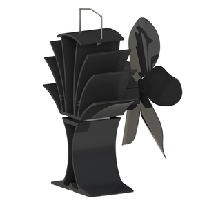 GajToys - Heat Powered Wood Stove Fan Wood Stove Fan - Black