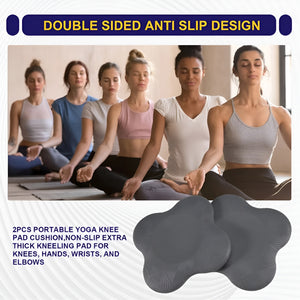 VolaFit - 2Pcs Lightweight Non Slip Yoga Knee Pads and Protectors - Gray