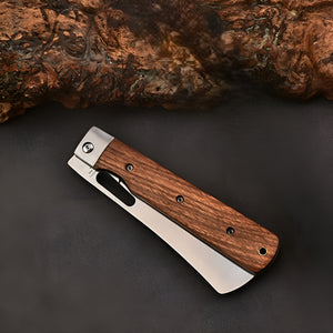 Pruchef - 26cm Stainless Steel Japanese Folding Chef’s Knife for Outdoor - Silver