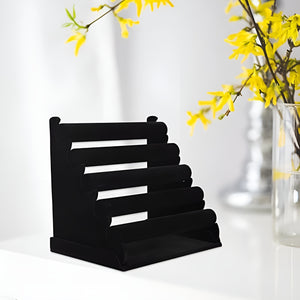 Volamor - 5 Tier PU Leather Jewelry Stand for Bracelet, Watch Necklace - Black