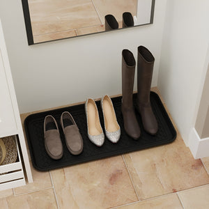 Pract Pack  -  75.5x38x3cm Plastic Boot Tray for Entryway, For Porch & Garage - Black
