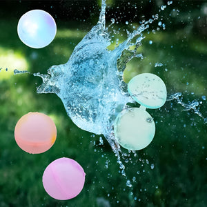 TugoPlay - 12Pcs Reusable Silicone Water Balloons for Outdoor Fun Set - Multicolor