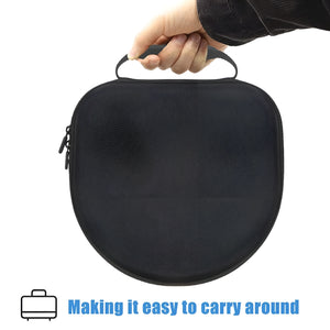 GajToys - 23×22×7cm Hard EVA Headphone Case with Soft Lining & Handle - Black