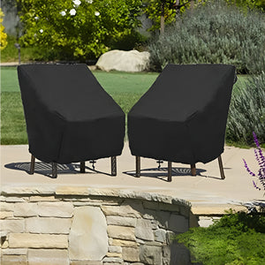 Herqona - 68x68x120cm Waterproof Oxford Recliner & Patio Chair Cover – Black