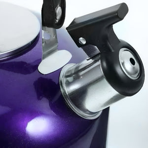 Puchef - 4L Stainless Steel Whistling Tea Kettle for Indoor & Outdoor Use - Blue
