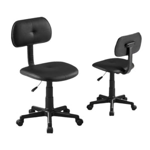 Nerdy Admin - 360 Rotating & Adjustable Height Swivel Office Chair - Black