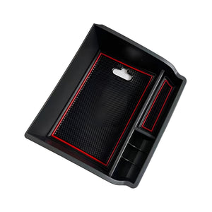 Herqona  - 17cm Car Armrest Center Console Storage Box Organizer - Black