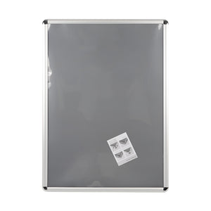 Nerdy Admin - 84cm Snap Frame with Aluminum Round Corners for Posters & Displays - Silver