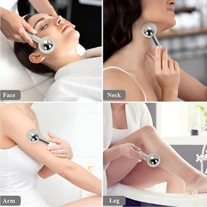 Volamor - 13.8cm Stainless Steel Luxury Face Ice Roller & Massage Tool - Silver